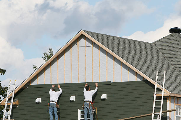 Professional Emergency Siding Repair technician working in Rochelle, IL